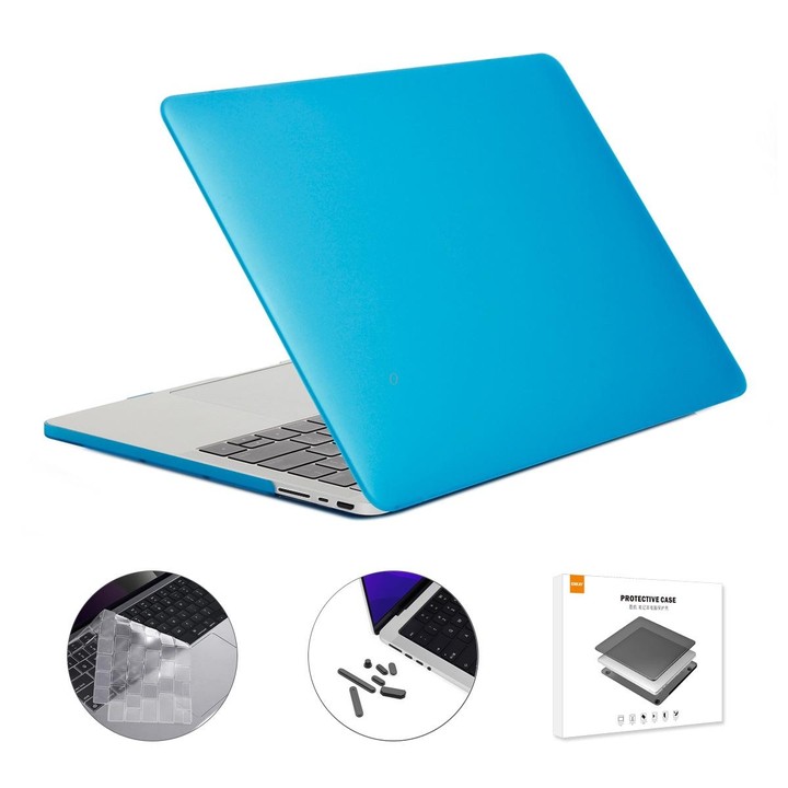 ENKAY Hat-Prince 3 in 1 Matte Laptop Protective Case + TPU Keyboard Film + Anti-dust Plugs Set for MacBook Pro 14.2 inch A2442 2