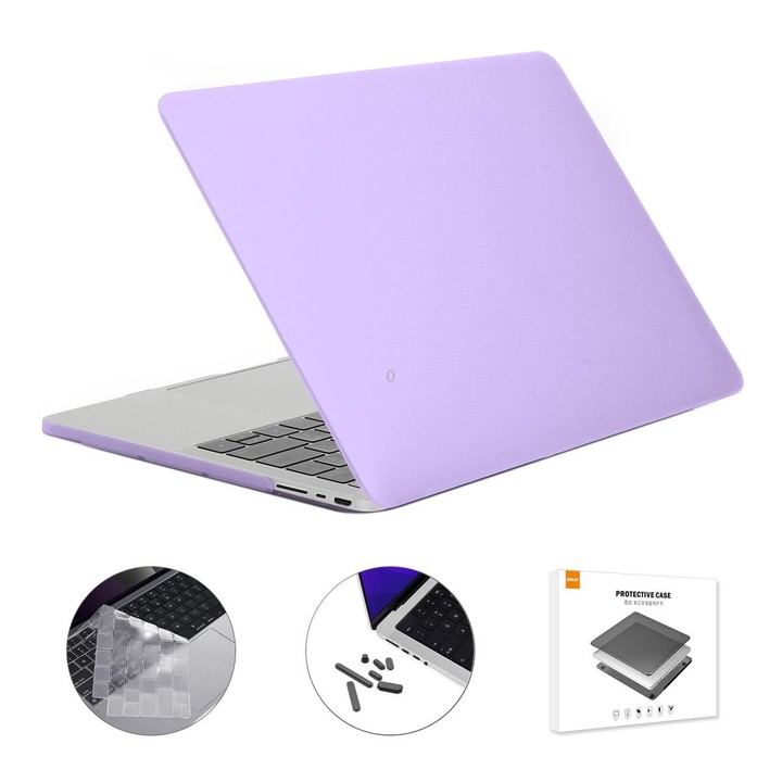 ENKAY Hat-Prince 3 in 1 Matte Laptop Protective Case + TPU Keyboard Film + Anti-dust Plugs Set for MacBook Pro 14.2 inch A2442 2