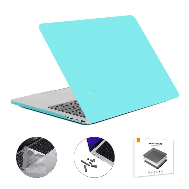 ENKAY Hat-Prince 3 in 1 Matte Laptop Protective Case + TPU Keyboard Film + Anti-dust Plugs Set for MacBook Pro 14.2 inch A2442 2
