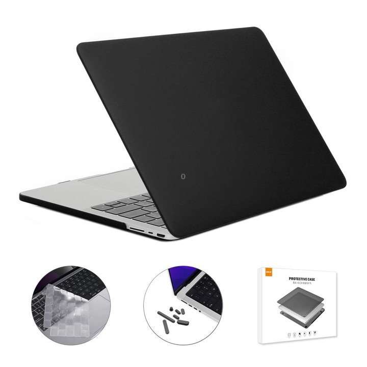 ENKAY Hat-Prince 3 in 1 Matte Laptop Protective Case + TPU Keyboard Film + Anti-dust Plugs Set for MacBook Pro 16.2 inch A2485 2