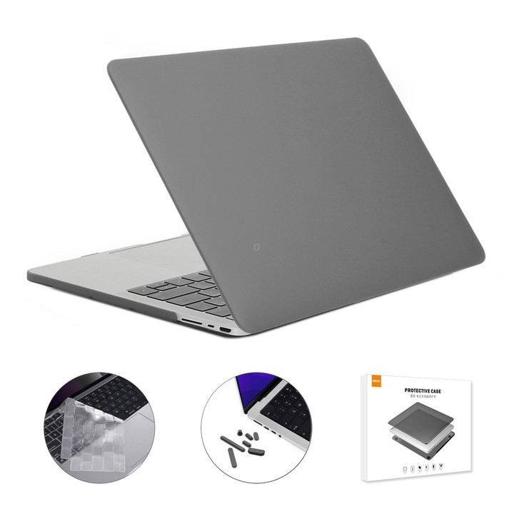ENKAY Hat-Prince 3 in 1 Matte Laptop Protective Case + TPU Keyboard Film + Anti-dust Plugs Set for MacBook Pro 16.2 inch A2485 2