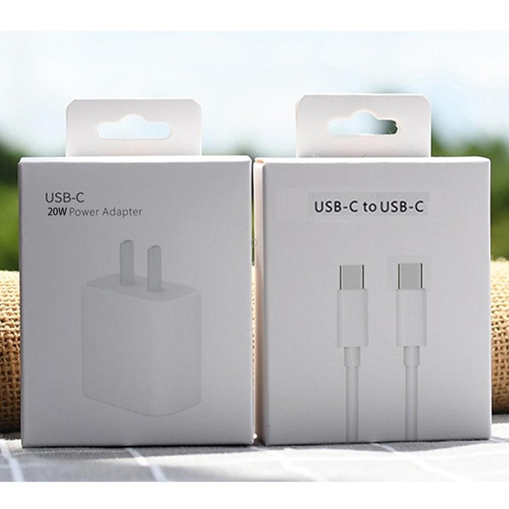 1m AU-20W PD USB-C / Type-C Travel Charger with Type-C to Type-C Data Cable, AU Plug