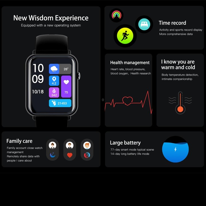 Q19 Pro IP67 Waterproof 1.69 inch Smartwatch(Silver)
