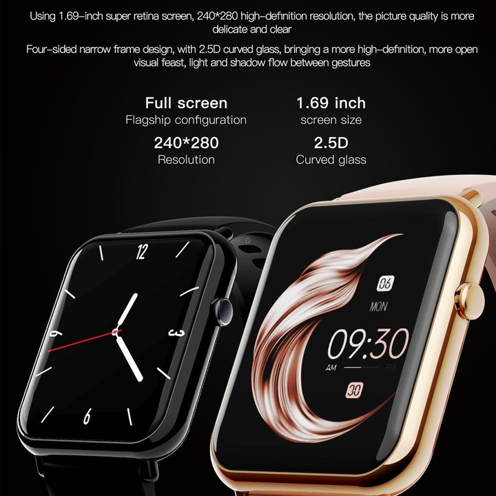 Q19 Pro IP67 Waterproof 1.69 inch Smartwatch(Silver)