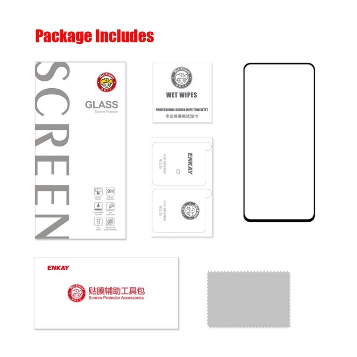 For Samsung Galaxy A73 ENKAY 0.26mm 9H Tempered Glass Full Film