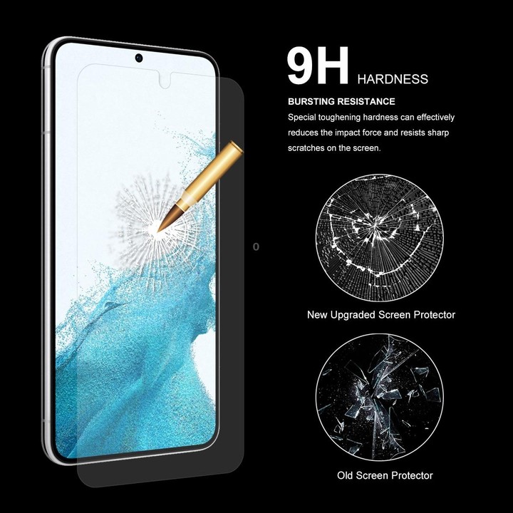 For Samsung Galaxy S22 5G 5pcs ENKAY 0.2mm Tempered Glass Film, Support Fingerprint Unlock