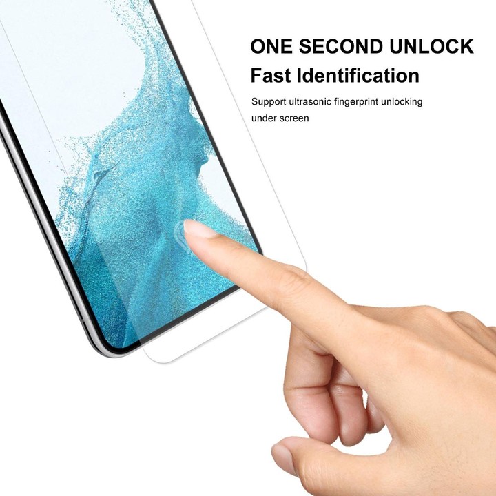 For Samsung Galaxy S22 5G 5pcs ENKAY 0.2mm Tempered Glass Film, Support Fingerprint Unlock