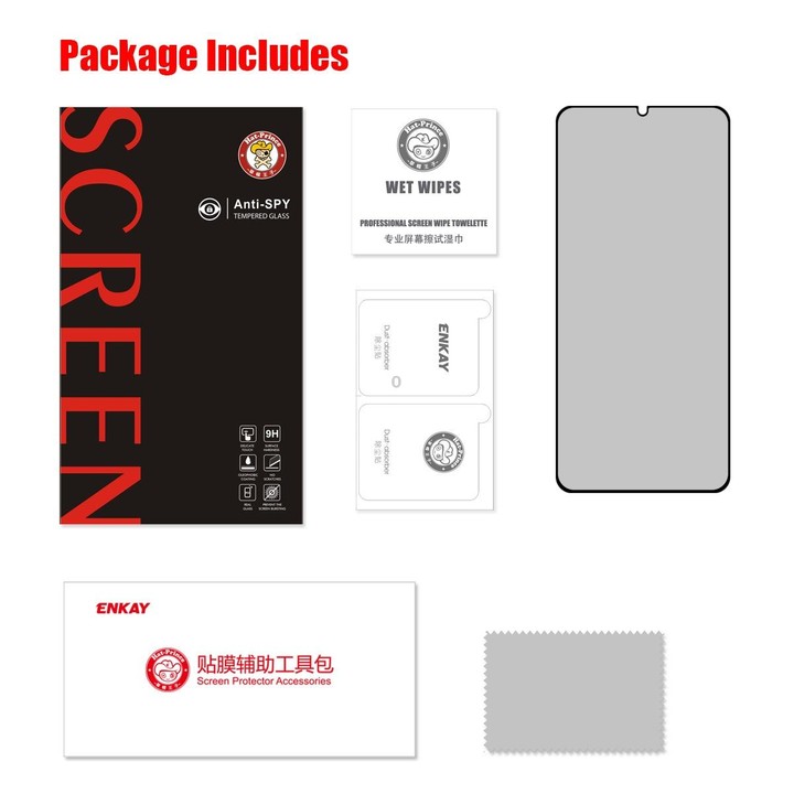 For Samsung Galaxy A22 5G ENKAY 28 Degree Anti-peeping Tempered Glass Full Screen Film