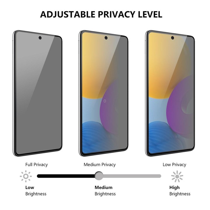 5 PCS For Samsung Galaxy M52 5G ENKAY 28 Degree Anti-peeping Tempered Glass Full Screen Film