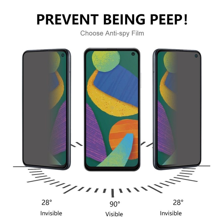 For Samsung Galaxy F52 5G / G62 / M62 ENKAY 28 Degree Anti-peeping Tempered Glass Full Film