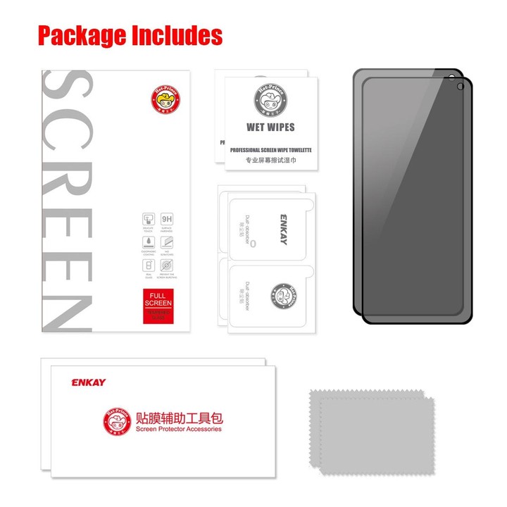 2 PCS For Samsung Galaxy F52 5G / G62 / M62 ENKAY 28 Degree Anti-peeping Tempered Glass Full Film