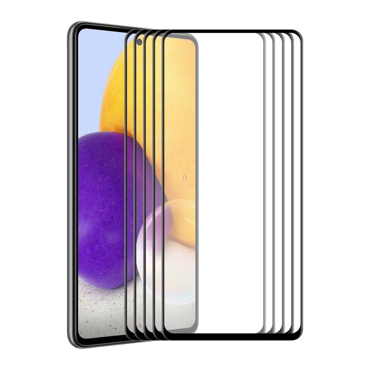 5 PCS For Samsung Galaxy A53 5G ENKAY 6D Full Glue Tempered Glass Full Film