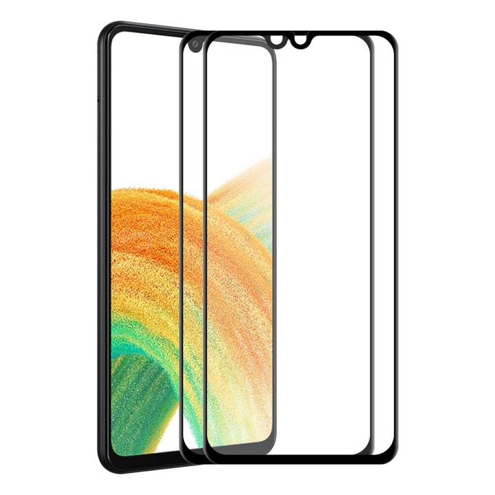 2 PCS For Samsung Galaxy A33 5G ENKAY 6D Full Glue Tempered Glass Full Film