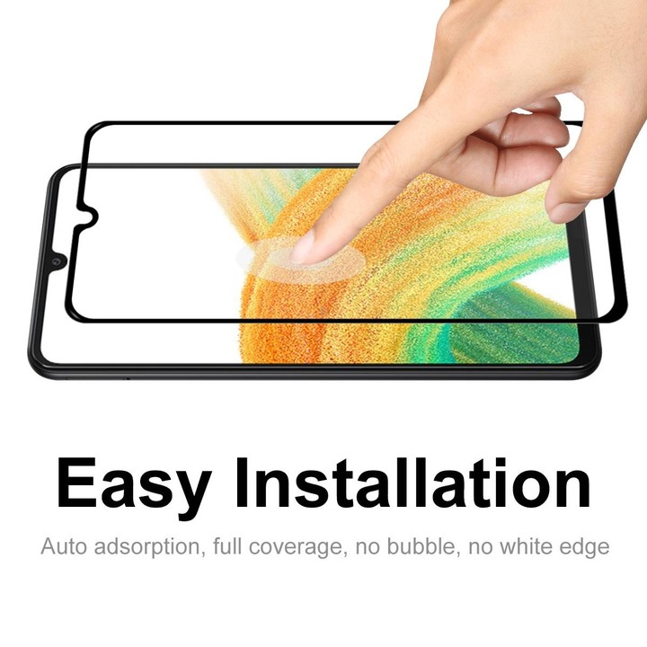 10 PCS For Samsung Galaxy A33 5G ENKAY Full Glue 0.26mm 9H 2.5D Tempered Glass Full Film