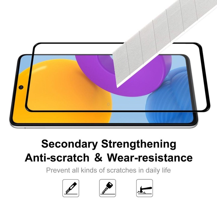 5 PCS For Samsung Galaxy M52 5G ENKAY Full Glue 0.26mm 9H 2.5D Tempered Glass Full Film