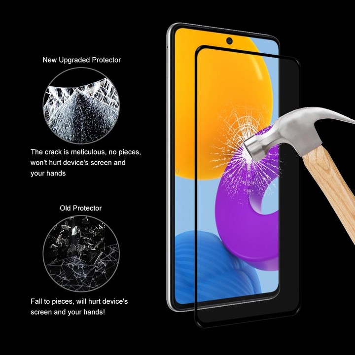 5 PCS For Samsung Galaxy M52 5G ENKAY Full Glue 0.26mm 9H 2.5D Tempered Glass Full Film
