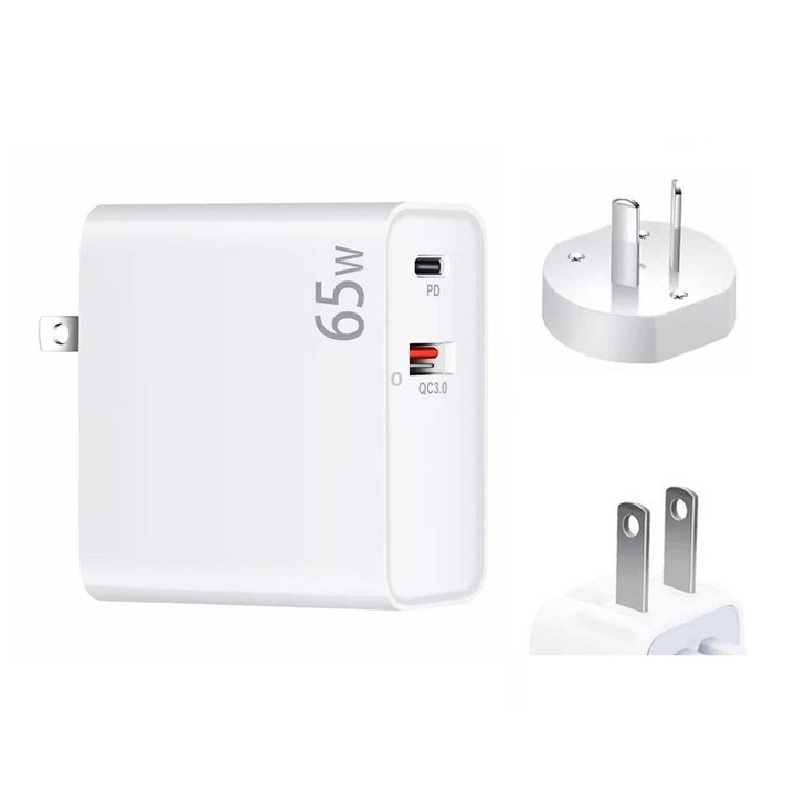 PD-65W USB-C / Type-C + QC3. 0 USB Laptop Charging Adapter + 1.8m USB-C / Type-C to MagSafe 1 / L Head Data Cable, AU Plug / US
