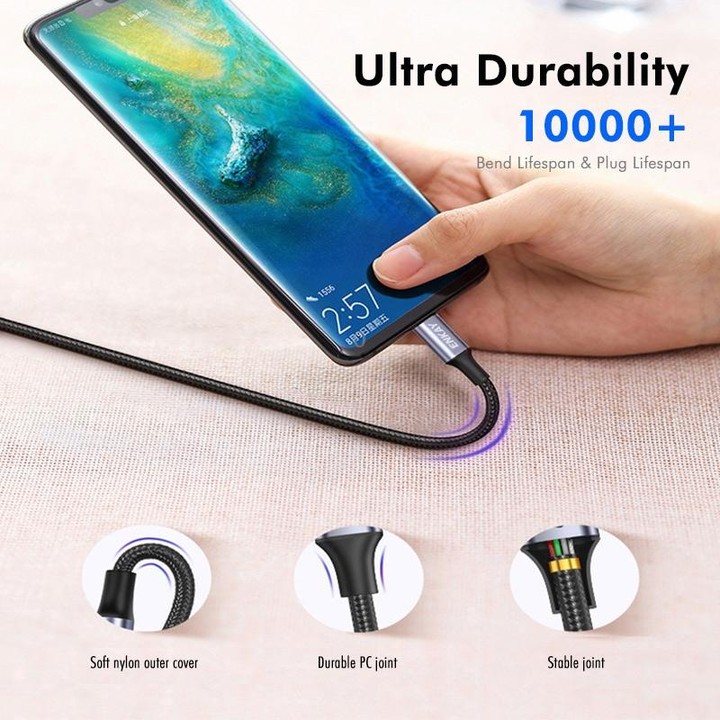 ENKAY PD100W 5A USB-C / Type-C to Type-C Elbow Fast Charging Cable with E-Marker, Length:1m