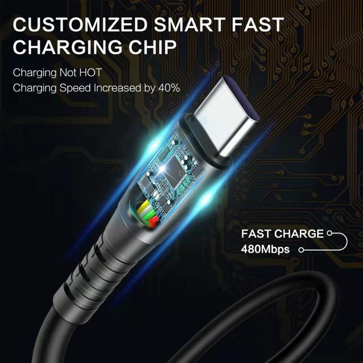 USB to Type-C 1.5m Spring Telescopic Mobile Phone Fast Charging Data Cable