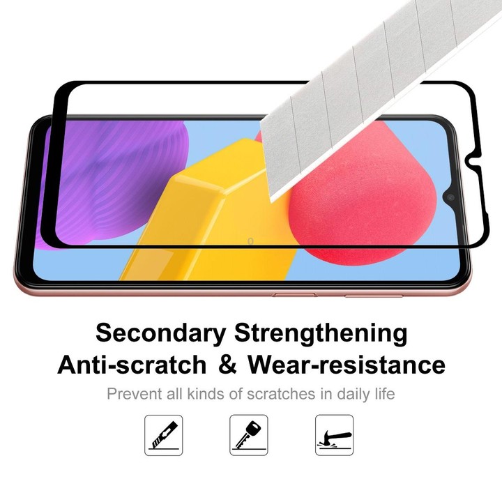 2 PCS For Samsung Galaxy M13 4G / F13 4G ENKAY Hat-Prince Full Glue 0.26mm 9H 2.5D Tempered Glass Full Film