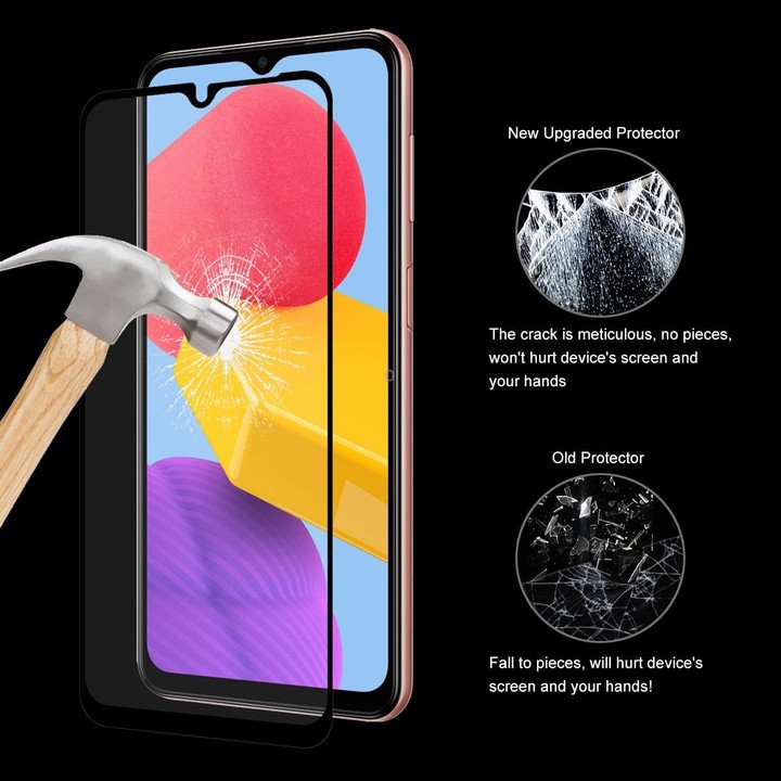 2 PCS For Samsung Galaxy M13 4G / F13 4G ENKAY Hat-Prince Full Glue 0.26mm 9H 2.5D Tempered Glass Full Film