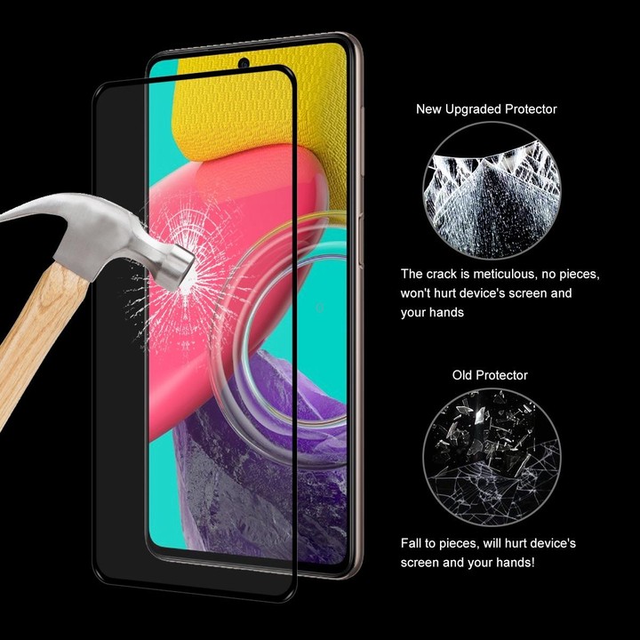 10 PCS For Samsung Galaxy M53 4G ENKAY Hat-Prince Full Glue 0.26mm 9H 2.5D Tempered Glass Full Film
