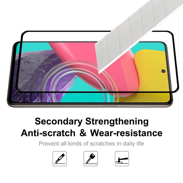 10 PCS For Samsung Galaxy M53 4G ENKAY Hat-Prince Full Glue 0.26mm 9H 2.5D Tempered Glass Full Film