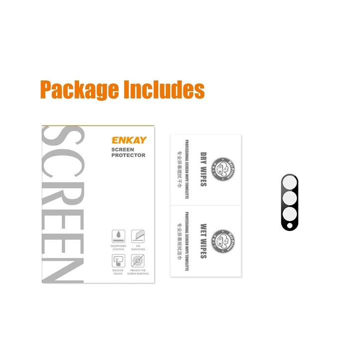 For Samsung Galaxy Z Fold4 5G / W23 ENKAY Hat-Prince 9H Rear Lens Tempered Glass Film(Black)
