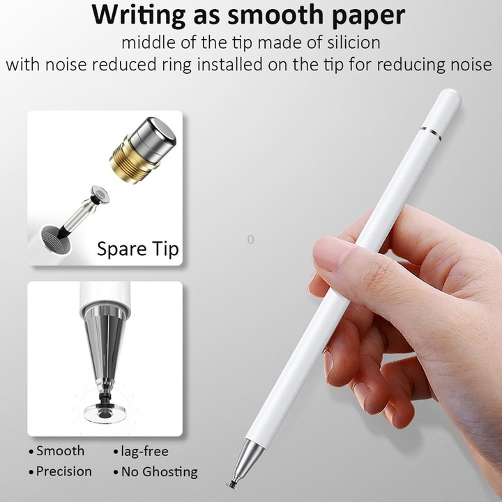 AT-28 Macarone Color Passive Capacitive Pen Mobile Phone Touch Screen Stylus with 2 Pen Head(Purple)
