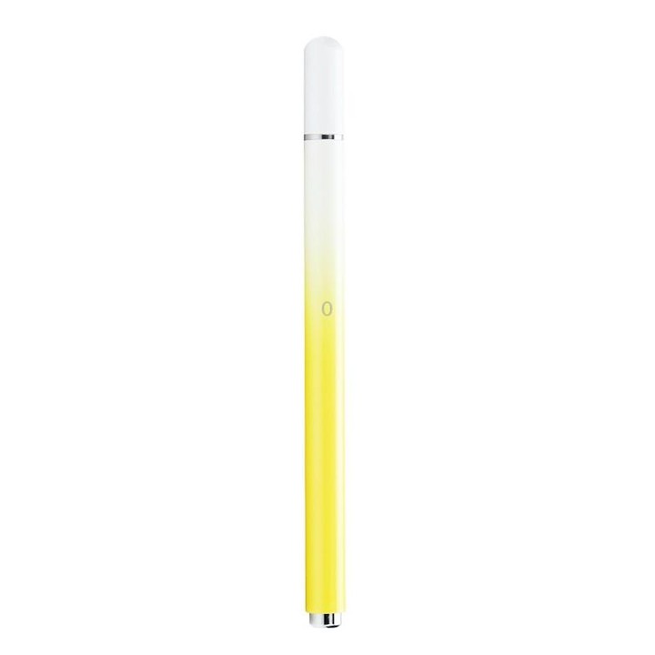 AT-28 Macarone Color Passive Capacitive Pen Mobile Phone Touch Screen Stylus with 2 Pen Head(Yellow)