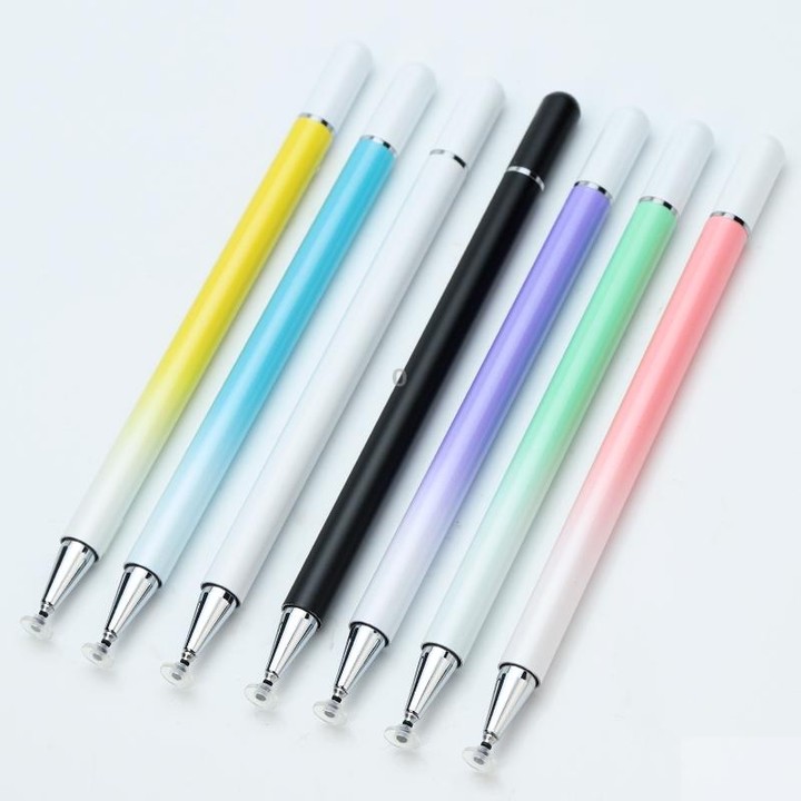 AT-28 Macarone Color Passive Capacitive Pen Mobile Phone Touch Screen Stylus with 2 Pen Head(Pink)