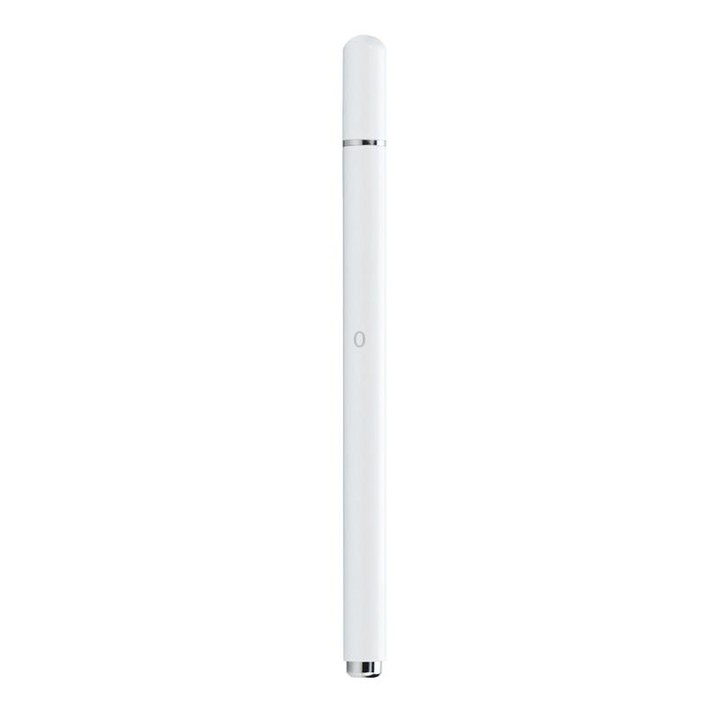 AT-28 Macarone Color Passive Capacitive Pen Mobile Phone Touch Screen Stylus with 2 Pen Head(White)