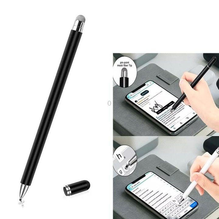 AT-30 2-in-1 Silicone Sucker + Conductive Cloth Head Handwriting Touch Screen Pen Mobile Phone Passive Capacitive Pen with 1 Pen