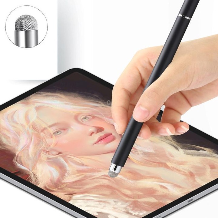 AT-30 2-in-1 Silicone Sucker + Conductive Cloth Head Handwriting Touch Screen Pen Mobile Phone Passive Capacitive Pen with 1 Pen