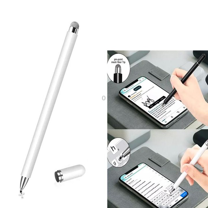 AT-30 2-in-1 Silicone Sucker + Conductive Cloth Head Handwriting Touch Screen Pen Mobile Phone Passive Capacitive Pen with 1 Pen