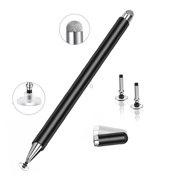 AT-30 2-in-1 Silicone Sucker + Conductive Cloth Head Handwriting Touch Screen Pen Mobile Phone Passive Capacitive Pen with 1 Pen