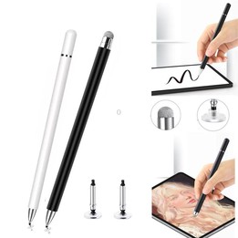 AT-30 2-in-1 Silicone Sucker + Conductive Cloth Head Handwriting Touch Screen Pen Mobile Phone Passive Capacitive Pen with 1 Pen