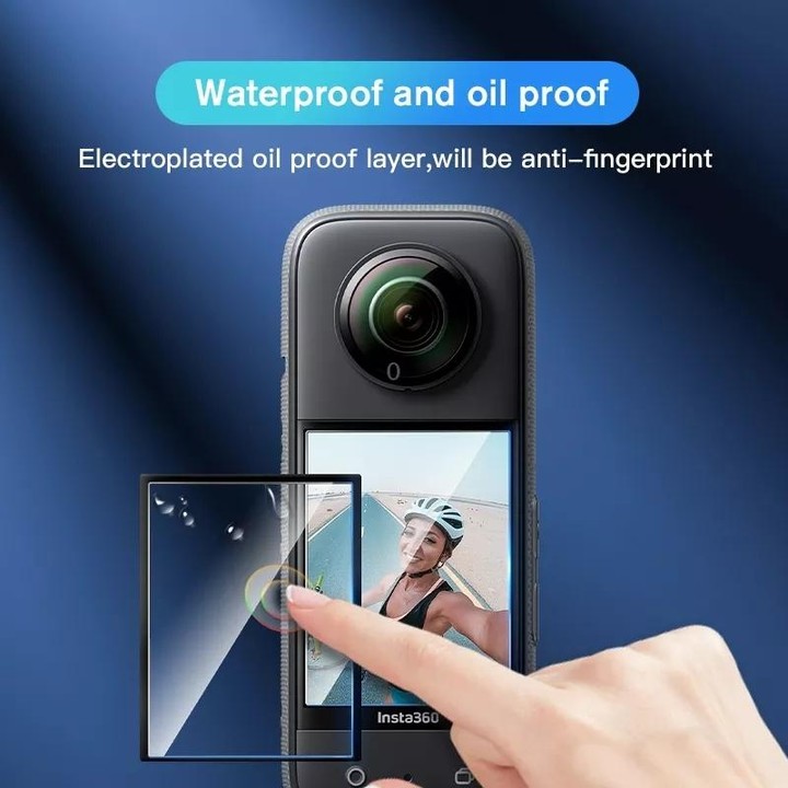 For Insta360 X3 2pcs Transparent HD Curved Protective Film