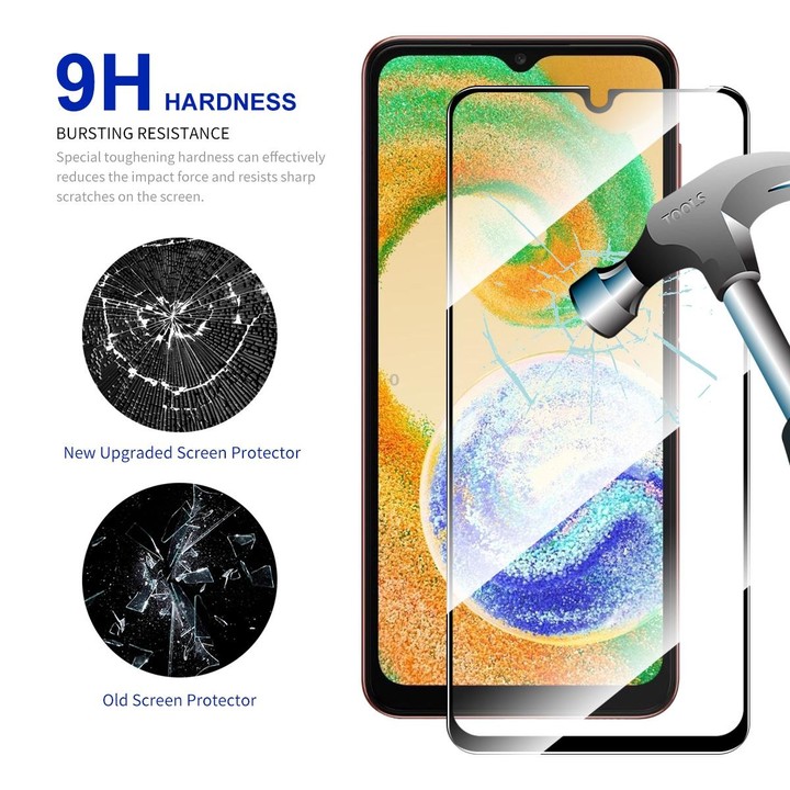 For Samsung Galaxy A04 / A04s 2pcs ENKAY Full Glue 0.26mm 9H 2.5D Tempered Glass Full Film