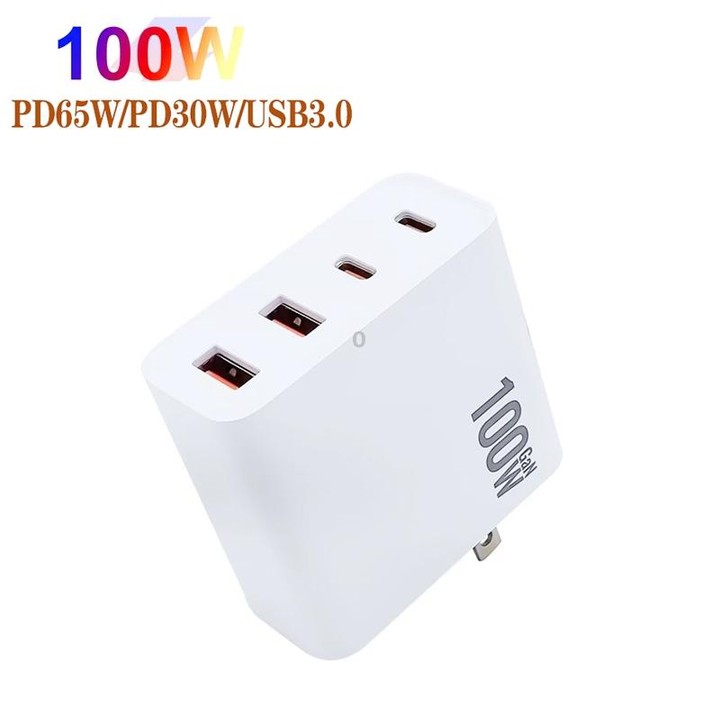 GaN 100W Dual USB + Dual USB-C/Type-C Multi Port Charger for Apple MacBook Series US / EU Plug