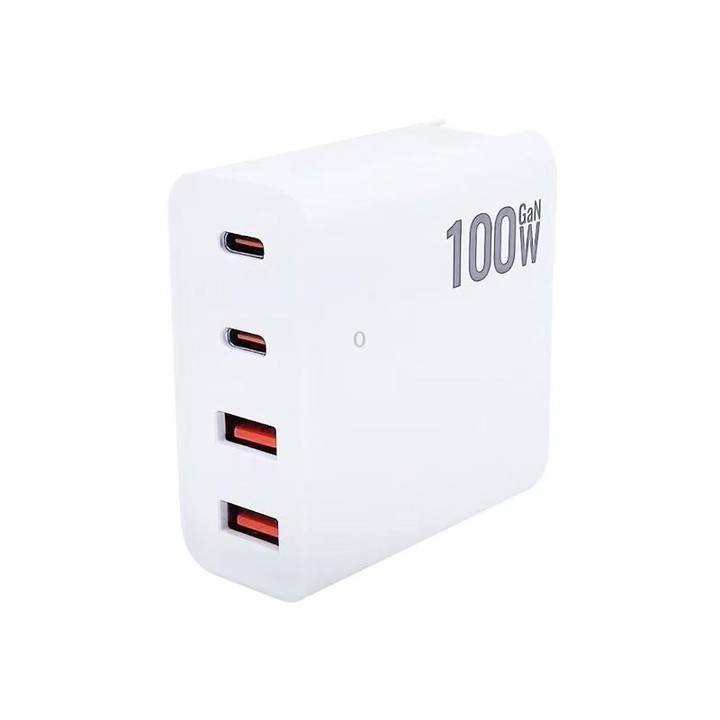 GaN 100W Dual USB+Dual USB-C/Type-C Multi Port Charger with 1.8m Type-C to MagSafe 1 / L Header Data Cable US Plug