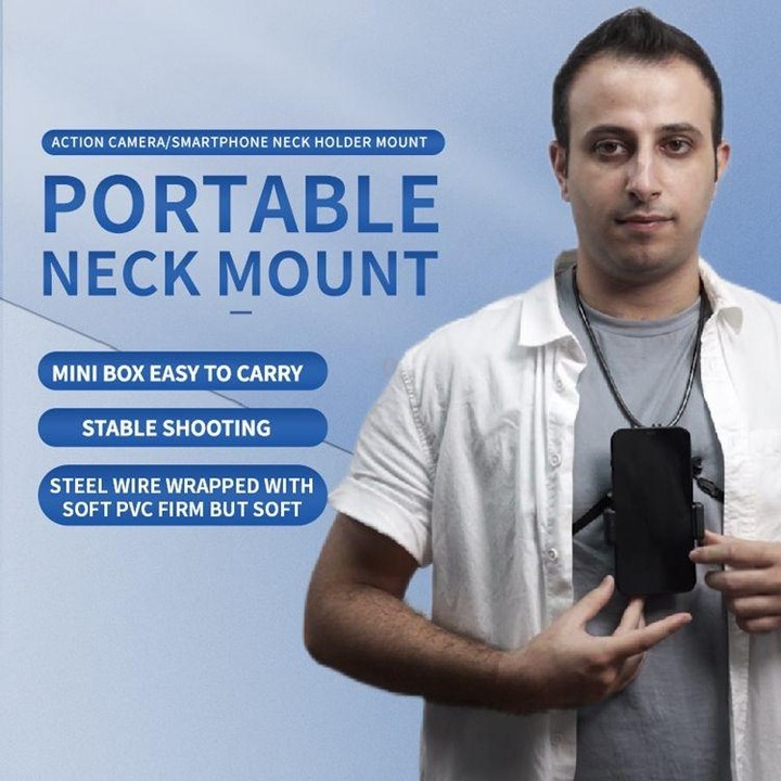 Standard Collar Lazy Adjustable Neck Bracket for GoPro Action Camera Smartphones