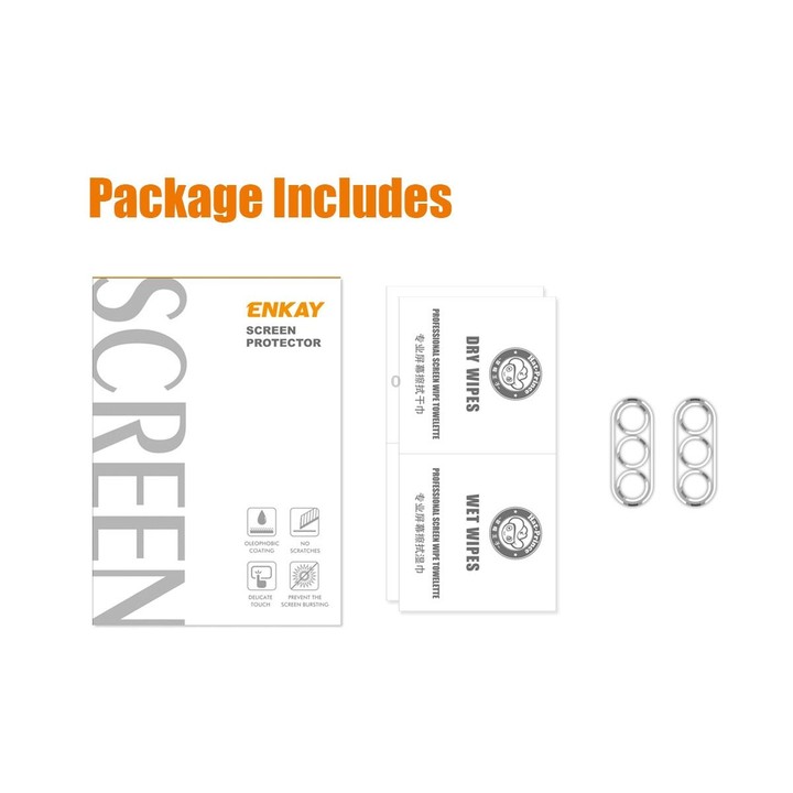 2pcs For Samsung Galaxy A04s ENKAY Hat-Prince 9H Rear Camera Lens Tempered Glass Film Full Coverage Protector