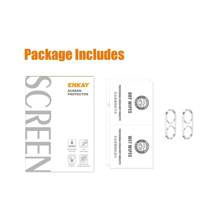 2pcs For Samsung Galaxy A04 4G ENKAY Hat-Prince 9H Rear Camera Lens Tempered Glass Film