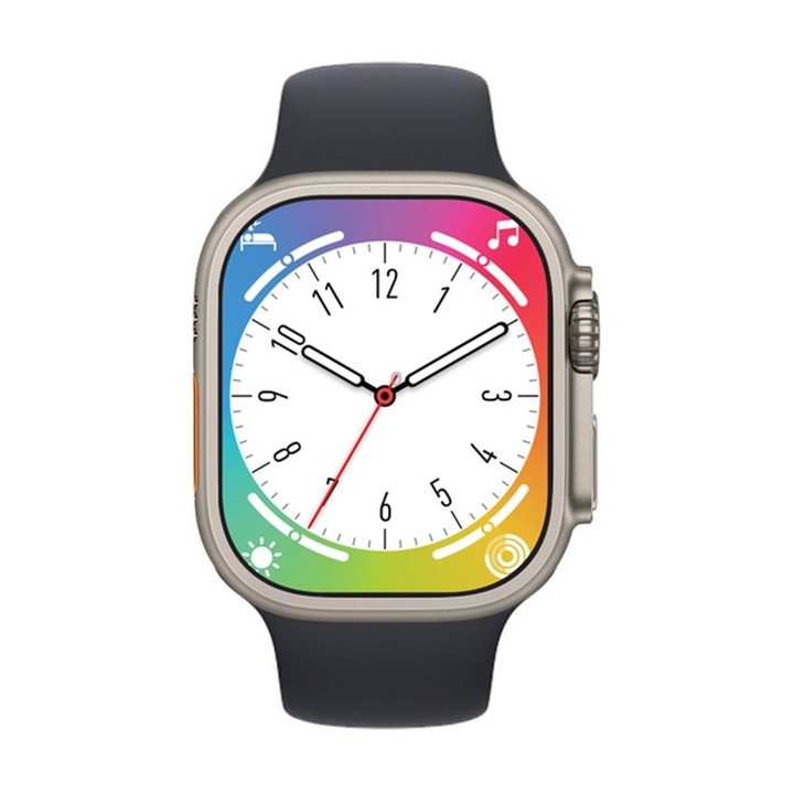 YS8 Ultra 2.05 inch Color Screen Smart Watch,Support Heart Rate Monitoring/Blood Pressure Monitoring(Black)