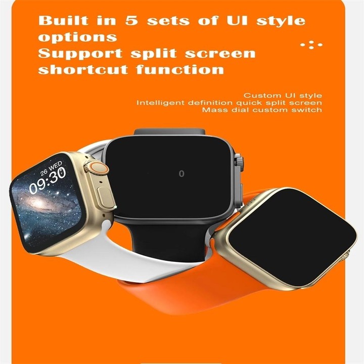 S8 Ultra 1.81 inch Color Screen Smart Watch,Support Heart Rate Monitoring/Blood Pressure Monitoring(Black)