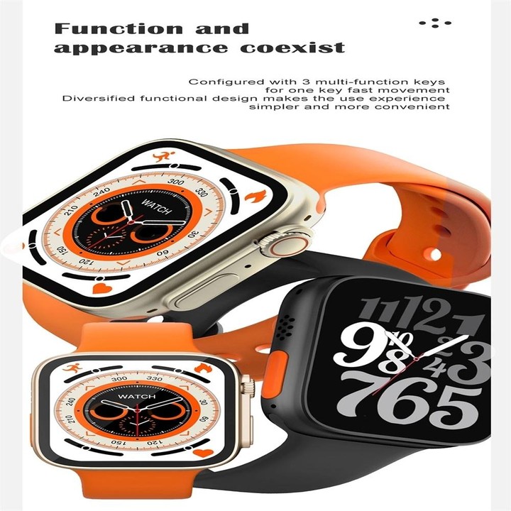 S8 Ultra 1.81 inch Color Screen Smart Watch,Support Heart Rate Monitoring/Blood Pressure Monitoring(Black)