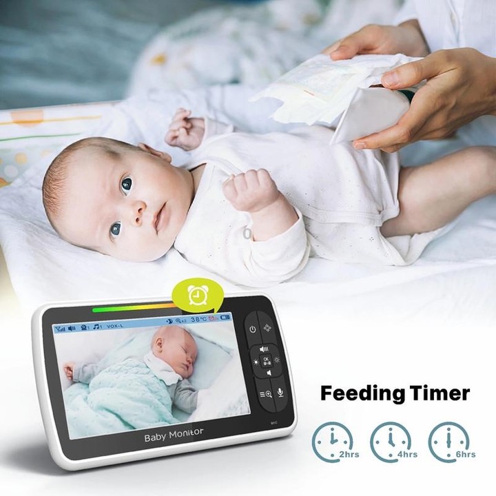 SM650 Wireless Video Baby Camera Intercom Night Vision Temperature Monitoring Cam(EU Plug)