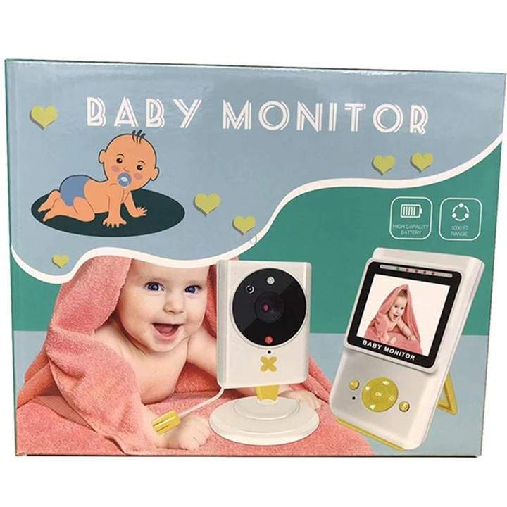 855P 2.4 inch Home Wireless Yellow Baby Monitor with Baby Surveillance Camera(US Plug)