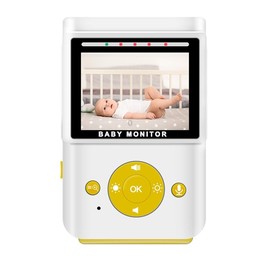 855P 2.4 inch Home Wireless Yellow Baby Monitor with Baby Surveillance Camera(EU Plug)
